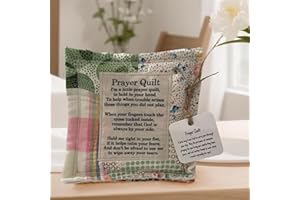 GENERIC Colorful Handmade Prayer Quilt with Cross and Symbolic Poems - Perfect for You, Your Friends and Family.