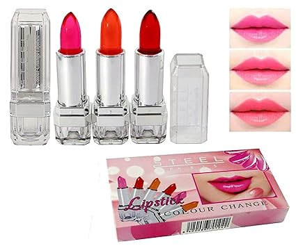 Steel Paris Long Lasting Color Changing - Pink Gel Lipstick (1 Pc)