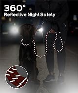 TagME Slip Lead for Dogs 1.8m Reflective Pad-Handle Training Leash Pink view 5
