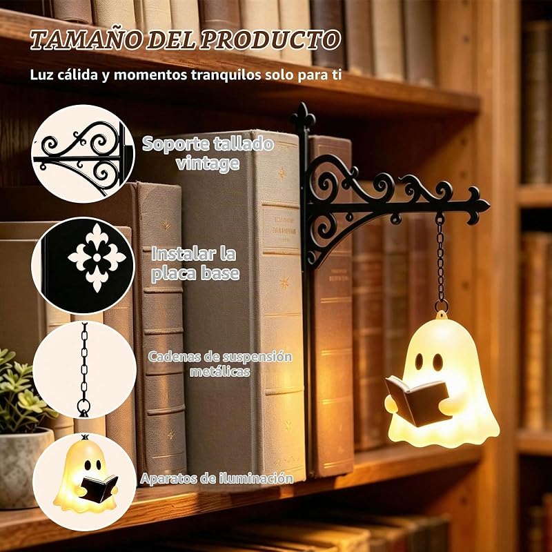Lámpara de Estantería, Luz LED Retro para Libros, Decoración — foto 3 de 7