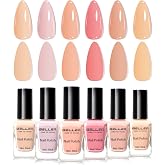 GELLEN Nude Pink Nail Polish Set for All Seasons, Skin Tones Collection | 6 Colors Quick Dry Beige Neutral Regular Nail Polish, Non-Gel for Fingernail Toenail, DIY Home Manicure Gift for Girls Women