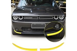 JeCar Front Shovels Cover Decoration Kit Front Deflector Spoiler Bumper Lip Body Shovels Front Bumper Exterior Decals Sticker Accessories for 2015-2020 Dodge Challenger SXT, Yellow