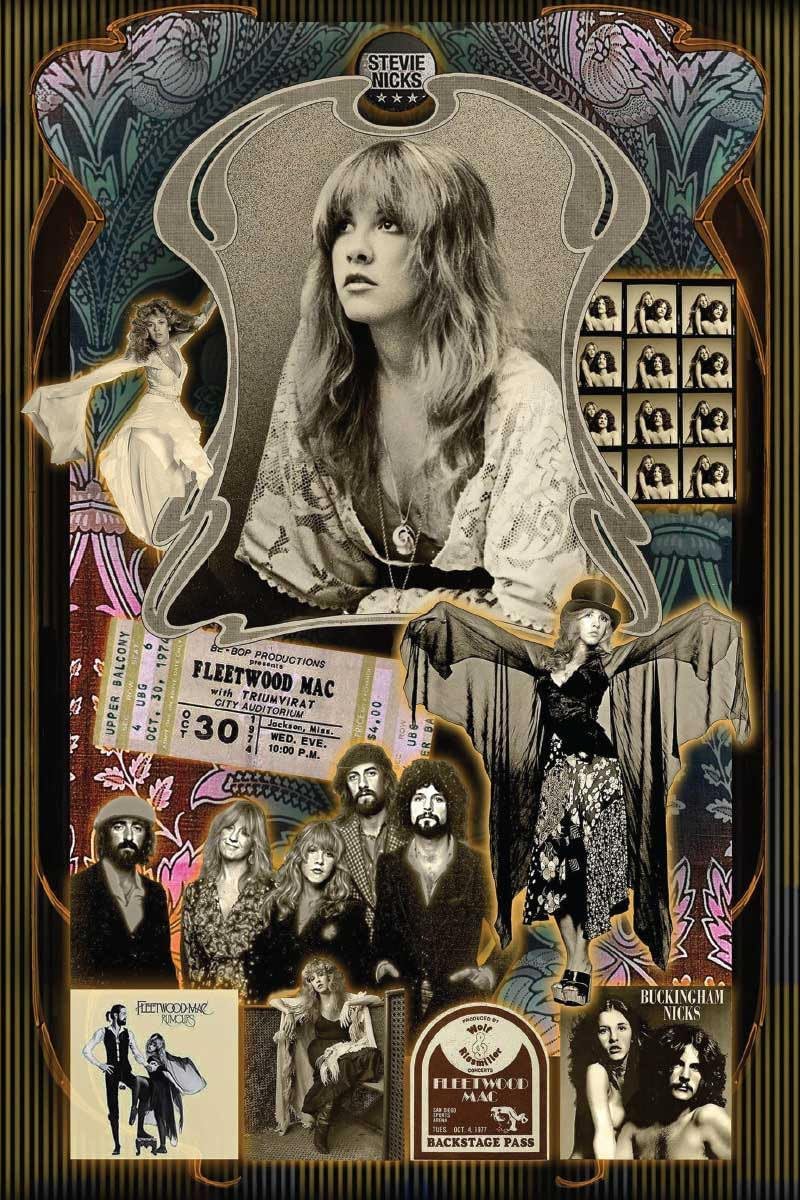 Photo 1 of ***FACTORY SEALED***BUY ART FOR LESS Officially Licensed Stevie Nicks FM Collage 24 x 36 Inch Art Poster - Decorative Print - Poster Paper - Ready to Frame
