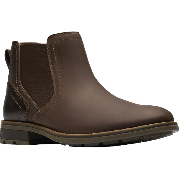 Amazon.com | Clarks Mens Jaxen Chelsea Boots, Brown Sde, 8  display picture 1