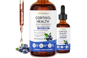 Unisex Cortisol Supplement, 12-in-1 Cortisol Detox & Regulation Formula with Magnesium, L-Theanine & Hormone Balance Drops—Ma