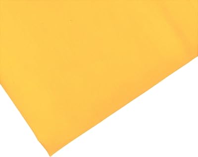 M & J Plain Yellow Polycotton Fabric 45 inch 112 cm Wide 2 Metre