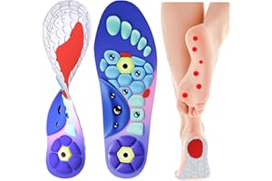 IHUINIYA Orthopedic Acupressure Insoles – Reflexology Massage Insoles for Pain Relief, Comfortable Foot Support for Men and Women (New Blue, L(Men 9.5-12/Women 10.5-13))