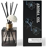LEAMERR Reed Diffuser Set, 6.1 oz (180 ml) Blue Sea Scented Diffuser with Sticks Long-Lasting Home Fragrance Reed Diffuser for Home Room Office Bathroom Shelf Decor