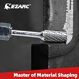EZARC SB-5 Tungsten Carbide Burr 1/4 In Shank Cylinder End Cut Double Cut view 7