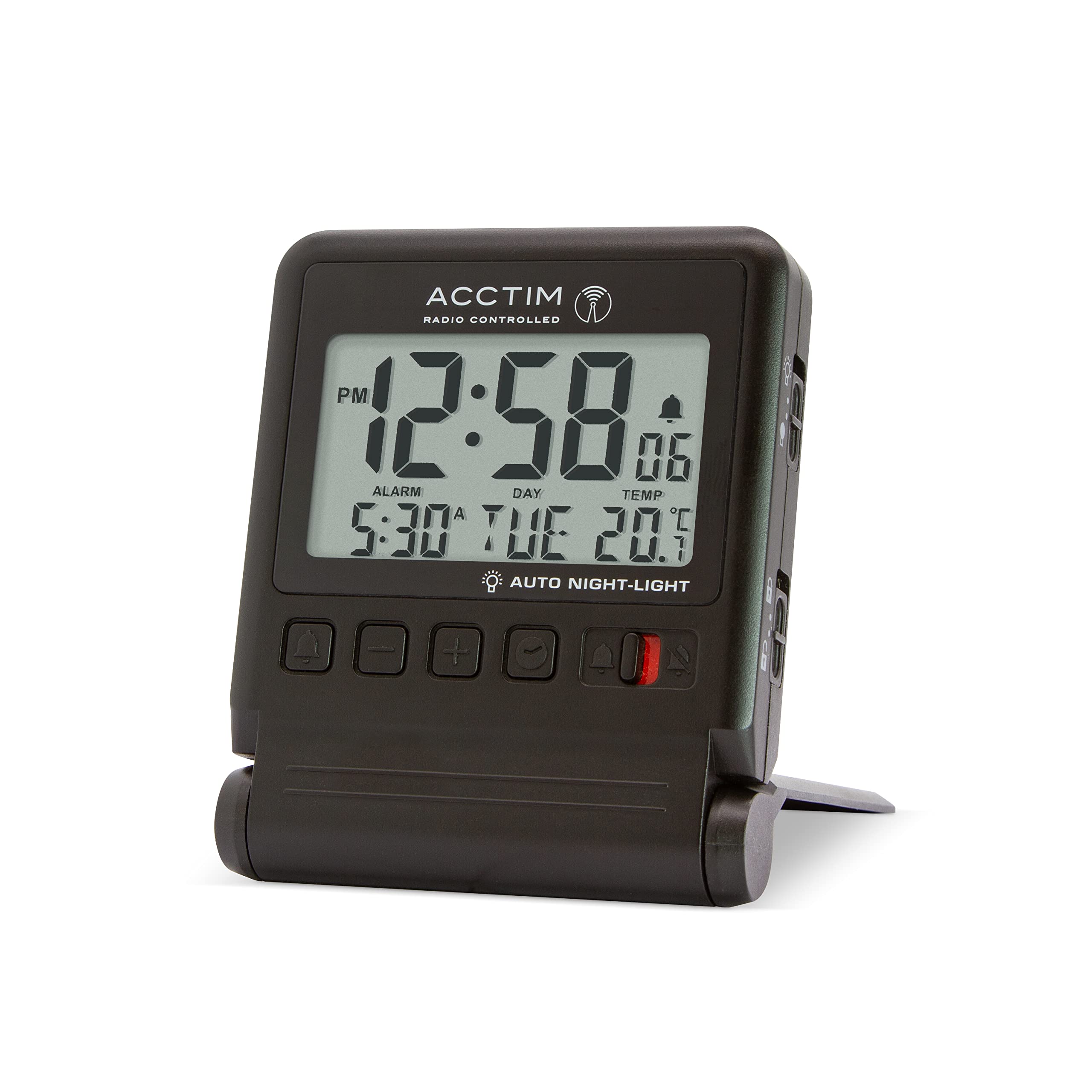 Acctim Skylab Radio Controlled Smartlite® Folding Travel Alarm Clock