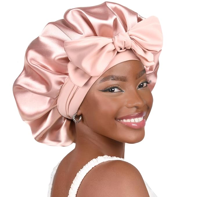 YANIBEST Adjustable Silk Sleep Bonnet