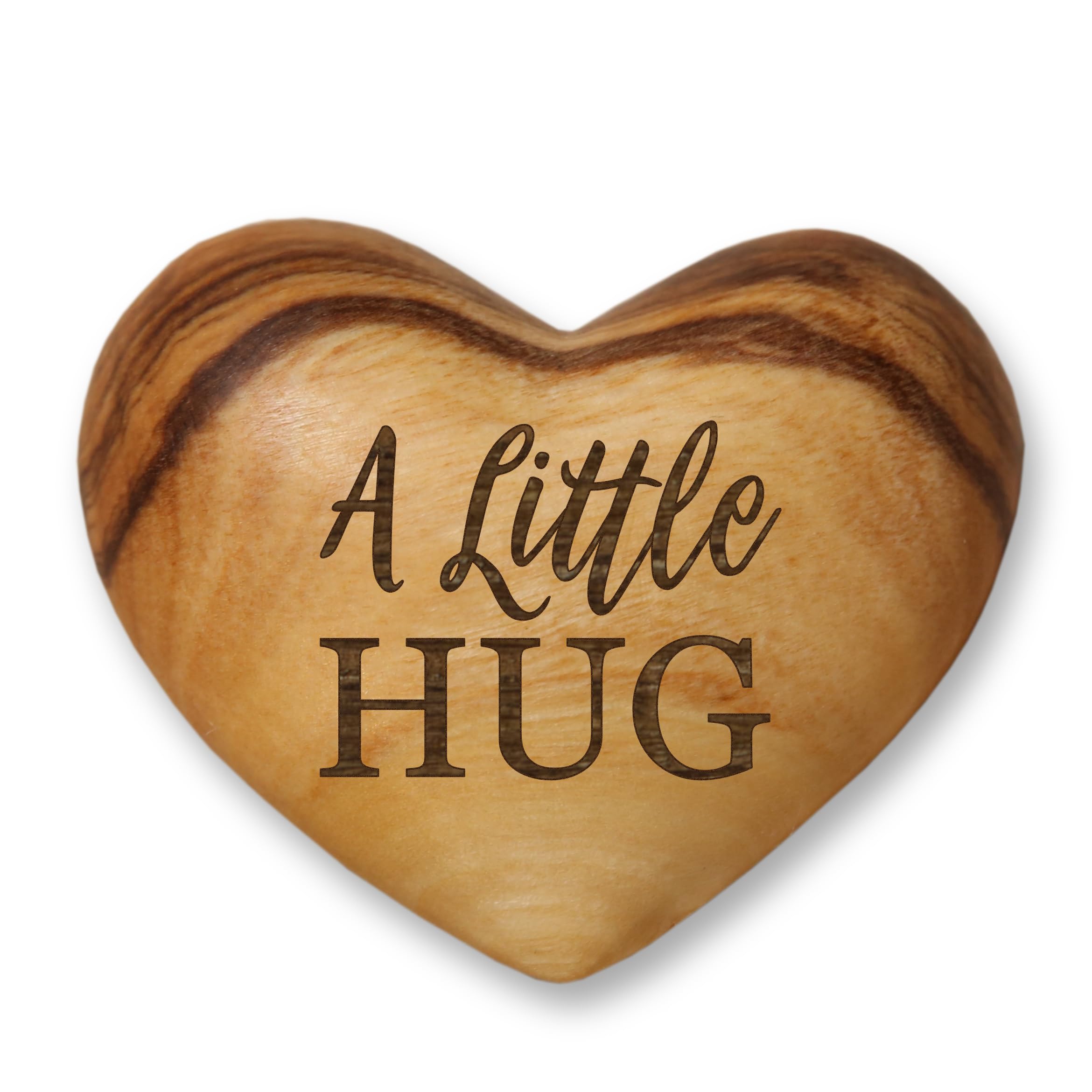 A Little Hug Pocket Hug Token Solid Olive Wood Heart Wooden Missing Thinking of You Gifts Bereavement Loss Grieving Passing Sympathy Cancer Support Sending Friendship Boyfriend Girlfriend Wife Husband