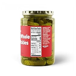 Amazon Saver, Kosher Baby Whole Dill Pickles, 24 Fl