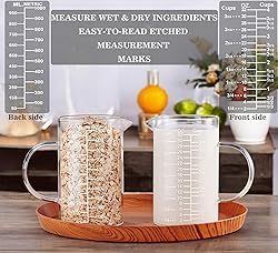 Ackers Etched Graduated Glass Measuring Cup