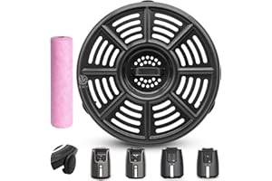 GWY Air fryer Replacement Tray for Ninja Air Fryer AF101 4 QT AF161 Max XL AF150 XL 5.5 Quart, 8.2'' Round Food Grade Air Fryer Grill Pan Plate Crisper Plate Accessories Rack Parts,Dishwasher Safe