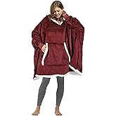 Catalonia Oversized Hoodie Sweatshirt Poncho, Casual Hoodie Cape, Batwing Coat Pullover Blanket, Comfortable, Roomy | Gift for Adults Women