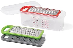 Starfrit Gourmet - Grate and Store Set - 3 Grating Blades: Fine, Coarse and Parmesan Blades - Storage Case