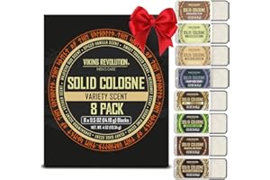 Viking Revolution 8 Pack Solid Cologne for Men – Men’s Cologne Gift Set Including Sandalwood, Vetiver, Sweet Tobacco, Clary Sage, Spiced Vanilla, Cedar Pine – Travel Size Gifts for Men (0.5 Oz each)