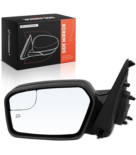 Ford Fusion 2011-2012 Door Mirror Pair - Power Heated Textured Black With Blind Spot Glass