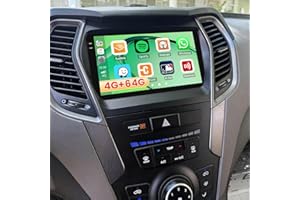 4+64G Android 15 Radio for Hyundai Santa Fe 2013-2017, 9 inch 1280 * 720 Touchscreen for Santa Fe Car Stereo with Wireless Ca
