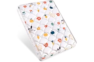 CEEKLIYBEAR Pack and Play Mattress - 38" x 26"- Premium Microfiber Fabric Playpen Mattresses, Safety Reinforced Play Yard Mattress - Fits for Graco & Baby Trend & Pamo Babe Playard, Firm Support and Comfort Foam