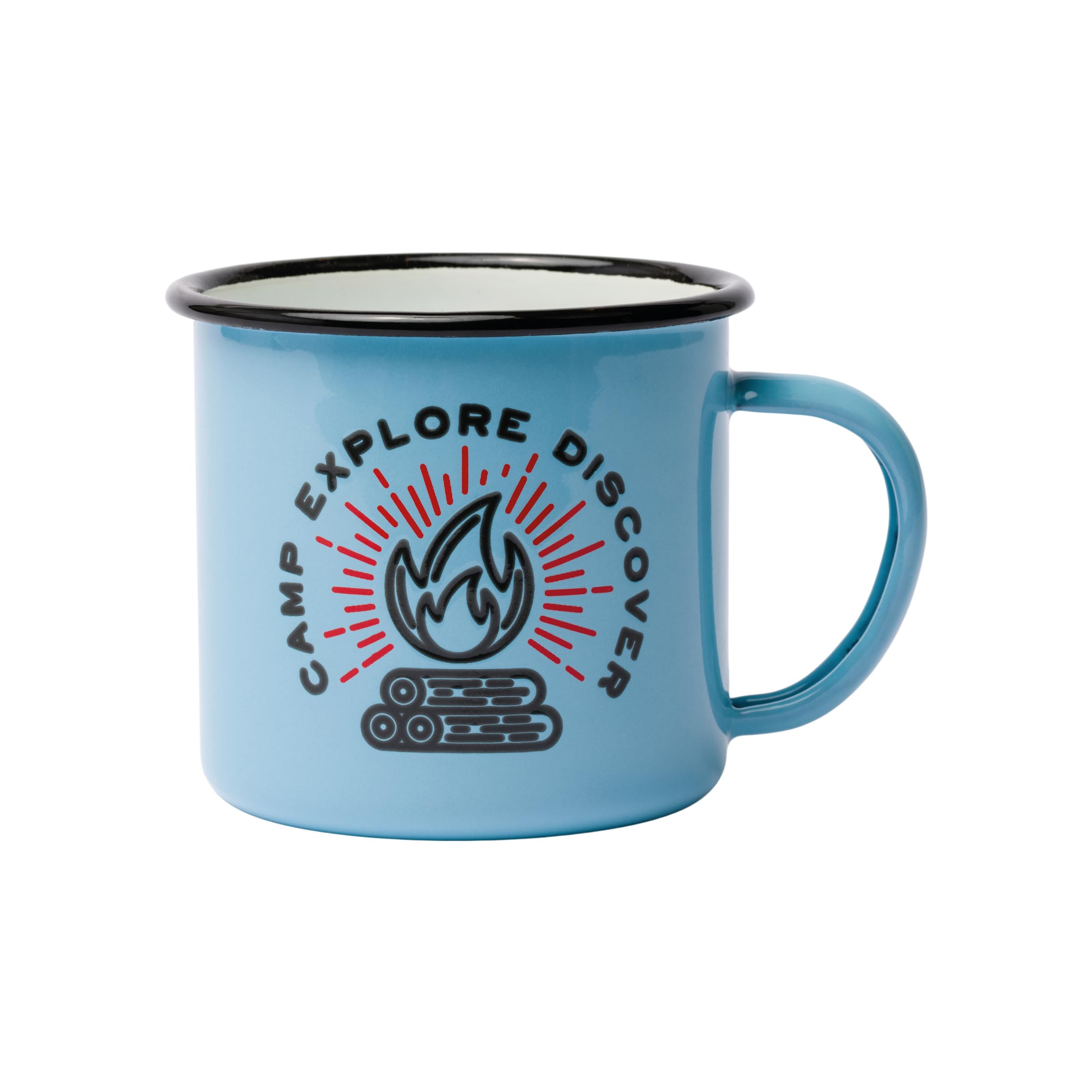 Gentlemen's Hardware Enamel Camping Mug Impact-Resistant Coffee Mug, 323ml, Camp Explore Discover