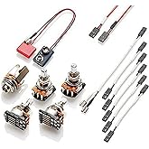 EMG Solderless Wiring Kit for 1-2 Active Pickups - Short Shaft (Strat) 10mm | Solderless Install System, Complete Solderless Replacement, Prewired Plate, Jack &amp; Cables Included