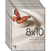 MANTELLO ESSENTIALS 8x10 Picture Frame - Set of 6 - Black Frames, Picture Frames for Wall and Tabletop