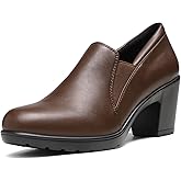 DREAM PAIRS Women's Low Chunky Block Heels Pumps Comfortable Slip-on Heeled Loafers Dress Work Shoes for Office Business LOLA