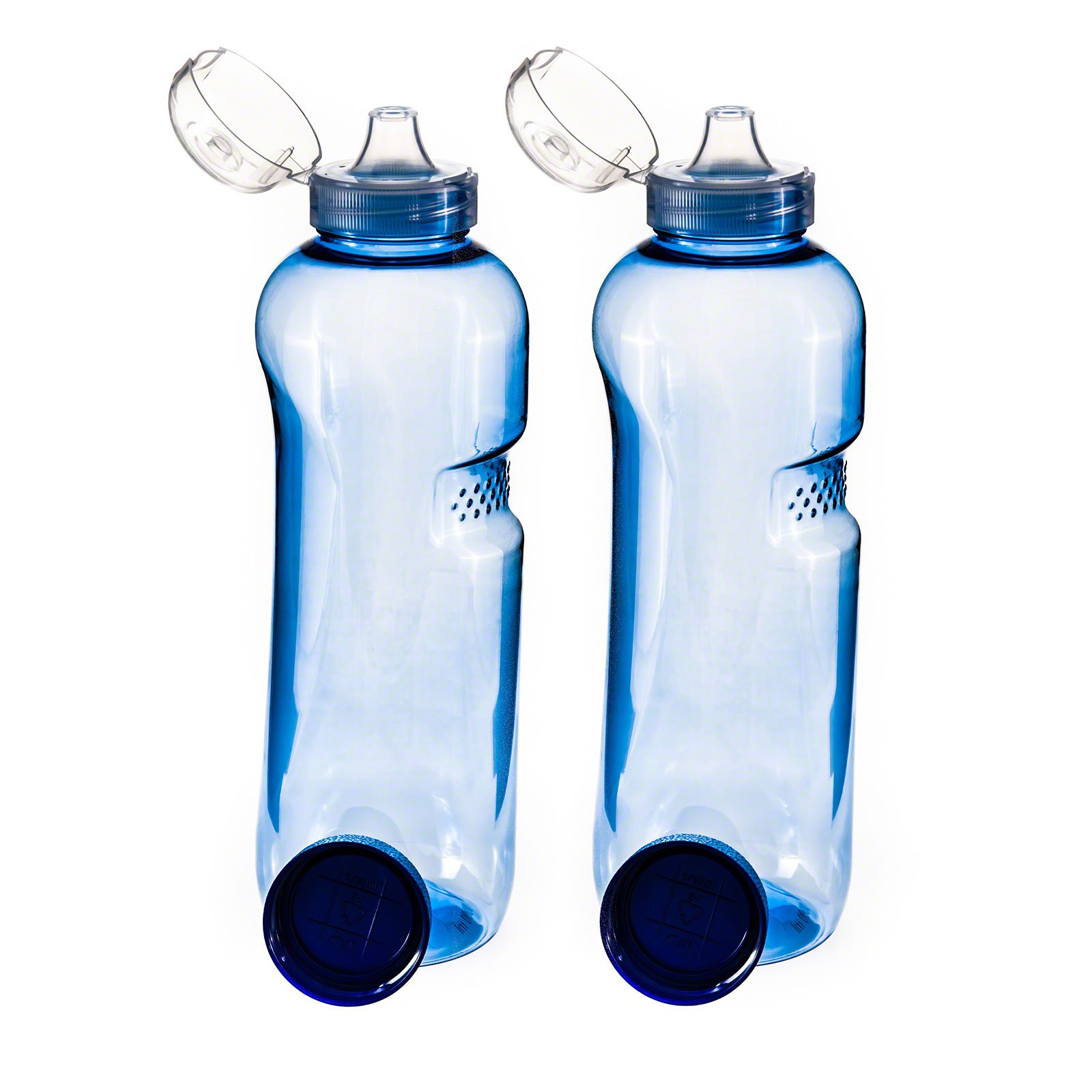 Tritan 2 x 1 Litre Water Bottle Pack with 2 x drinking lid Flip Top Sport Cover