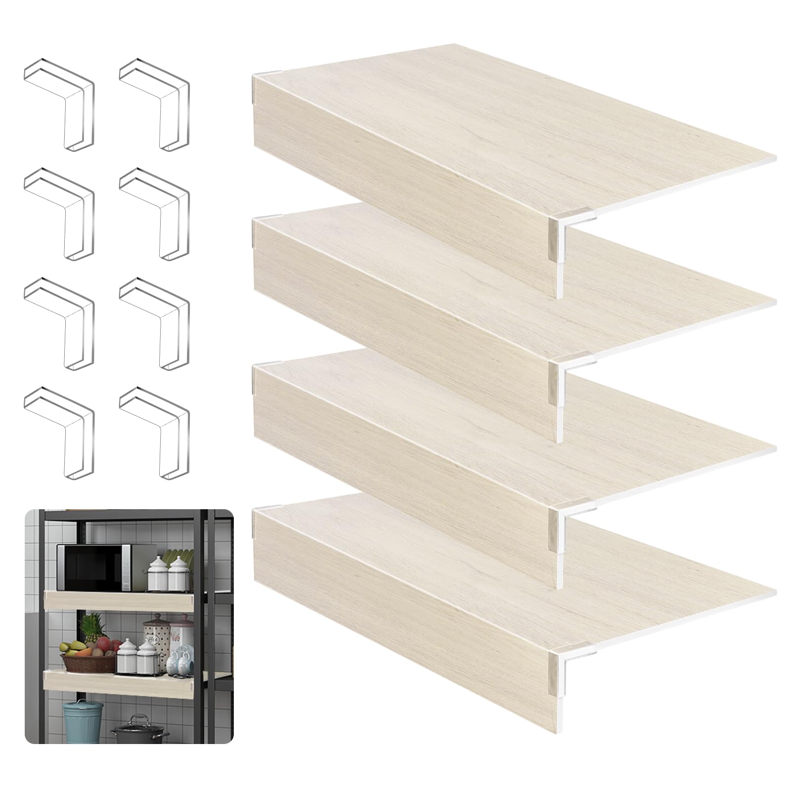 EYAYEN 4 Pcs Wire Shelf Cover，Wire Rack Covers