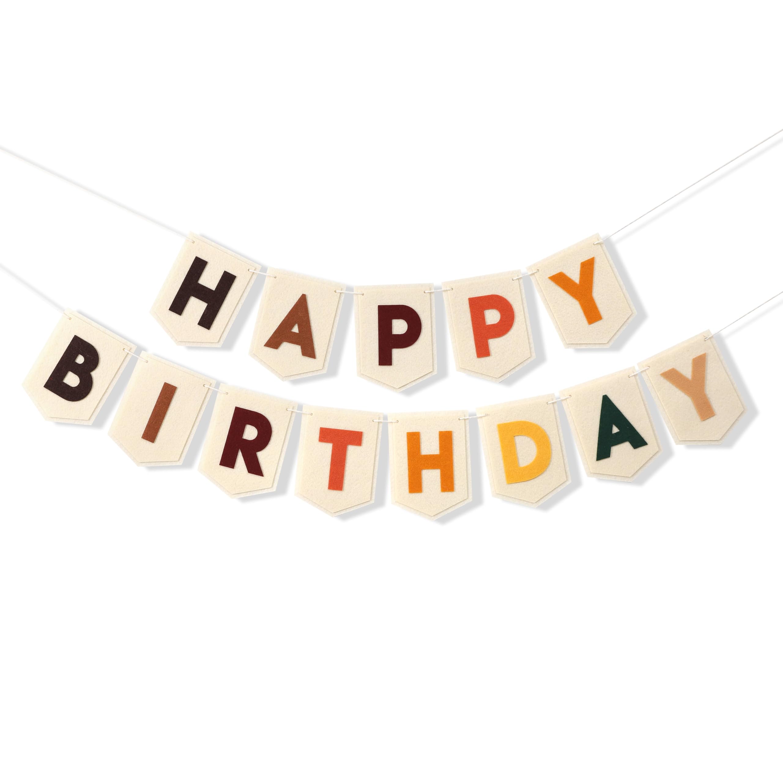 Photo 1 of Boho Felt Happy Birthday Banner - Bohemian Birthday Party Decorations,Boy Girl Birthday Felt Banner,Boho Happy Birthday Garland, Window Door Mantels Easy To Hang Decor
