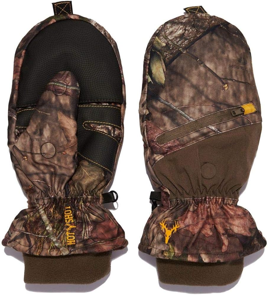 Hot ShotMen’s Camo Huntsman Pop-Top Mittens–Outdoor Hunting Camouflage: Clothing