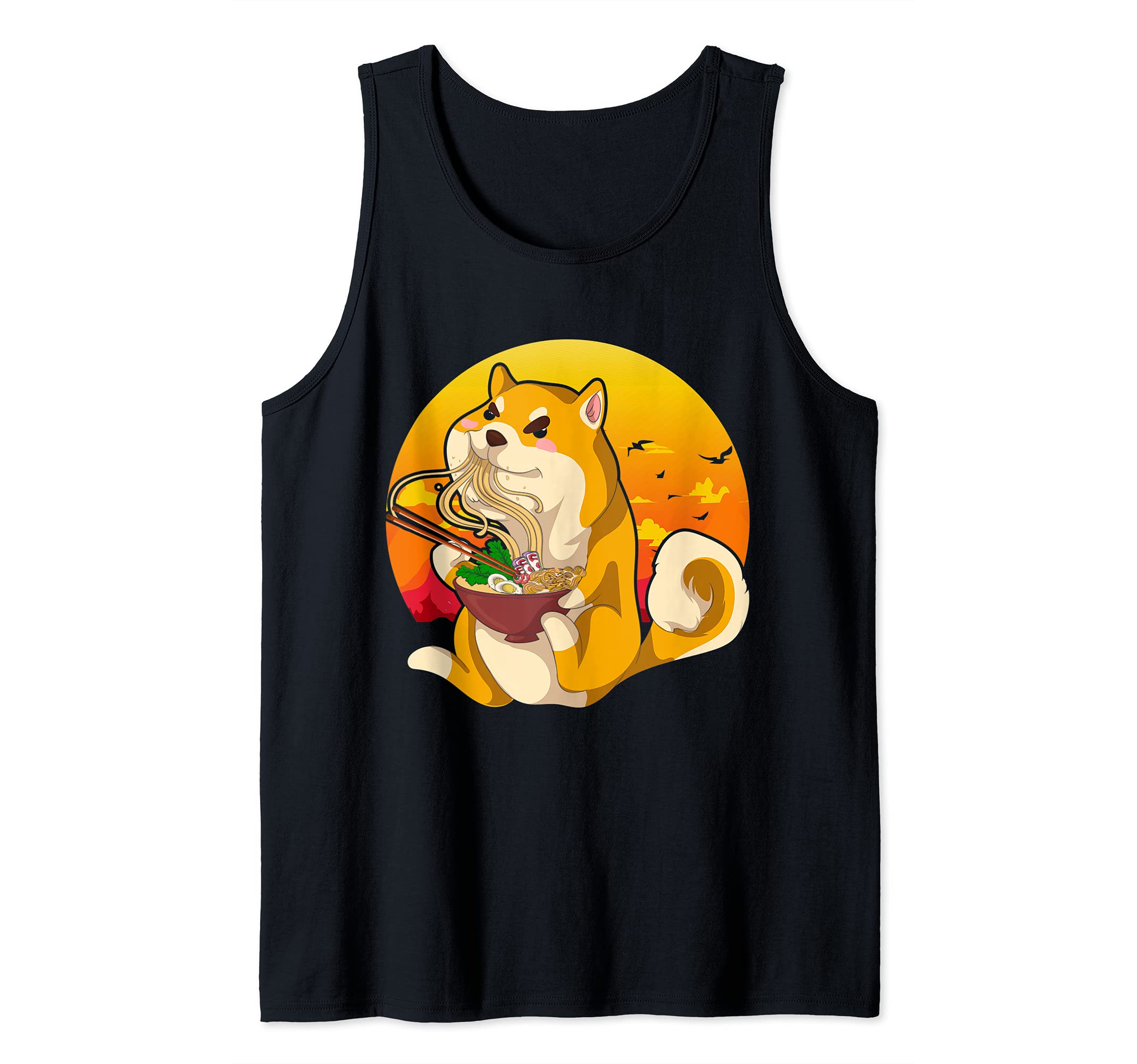 Kawaii Japanese Ramen Noodles Cute Dog Animal Pet Shiba Inu Tank Top