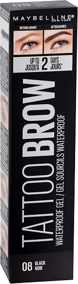 Maybelline Tattoo Brow Waterproof Gel No. 08 Black 5 ml Eyebrow Gel view 2