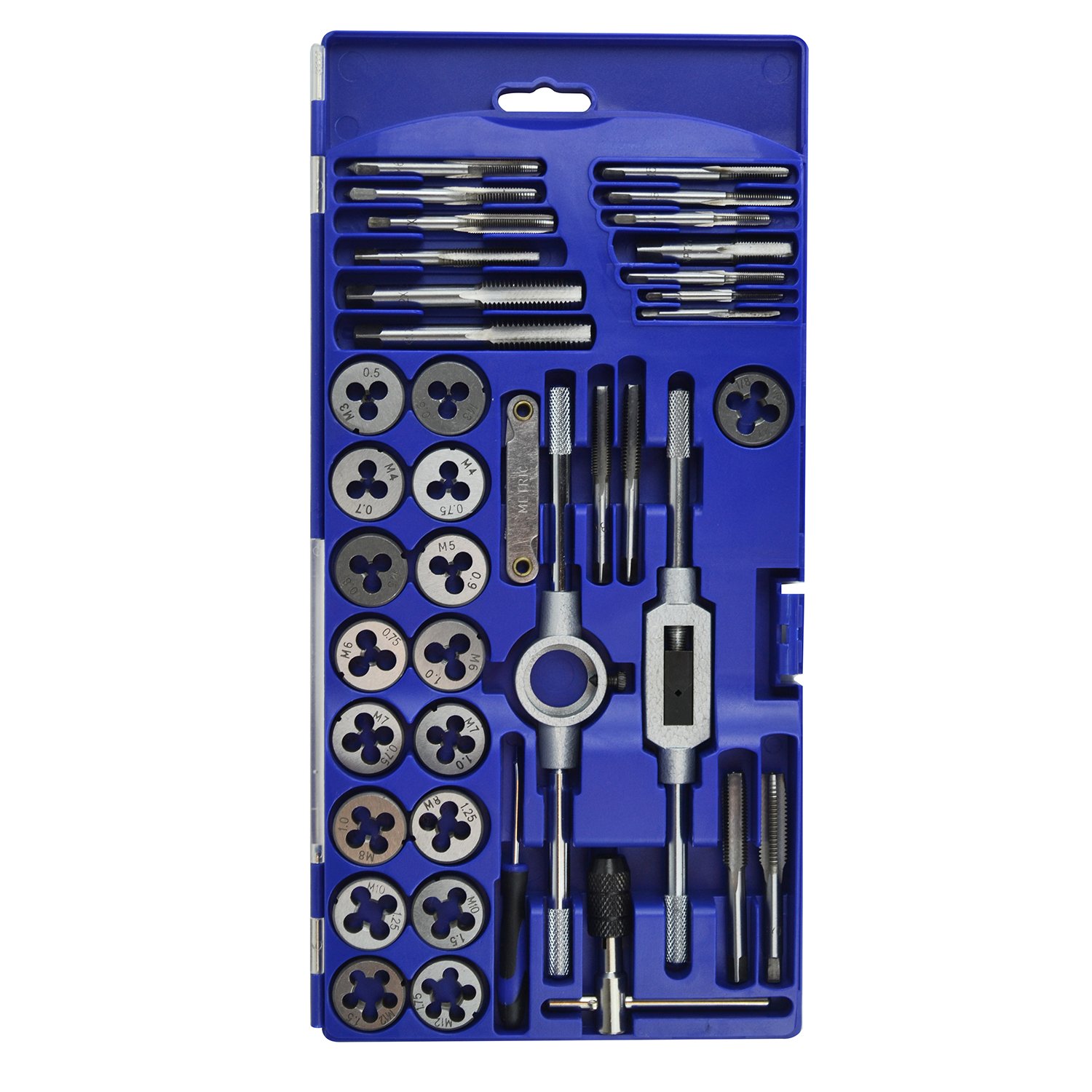 Faithfull FAITAPDSET39 Metric Tap and Die Set Carbon Steel (39 Pieces), Multi-Colour - Image 5