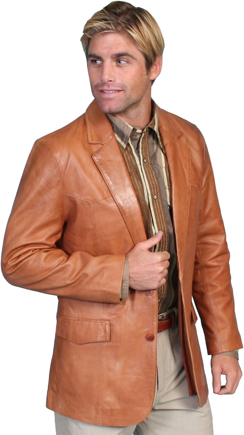 Scully Men's Lamb Leather Blazer Regular - 501-189