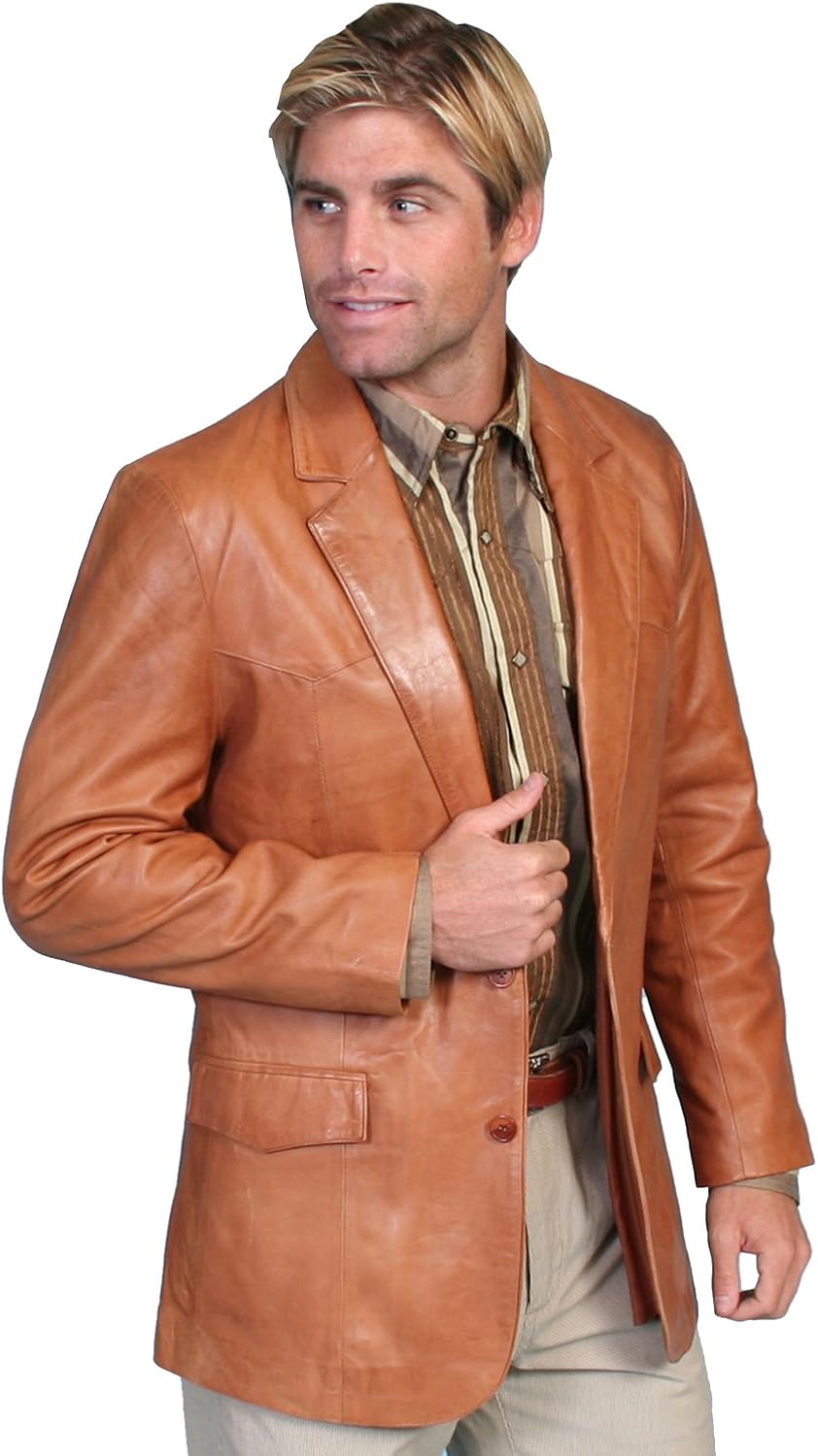Scully Men's Lamb Leather Blazer Regular - 501-189 at  Men’s Clothing store