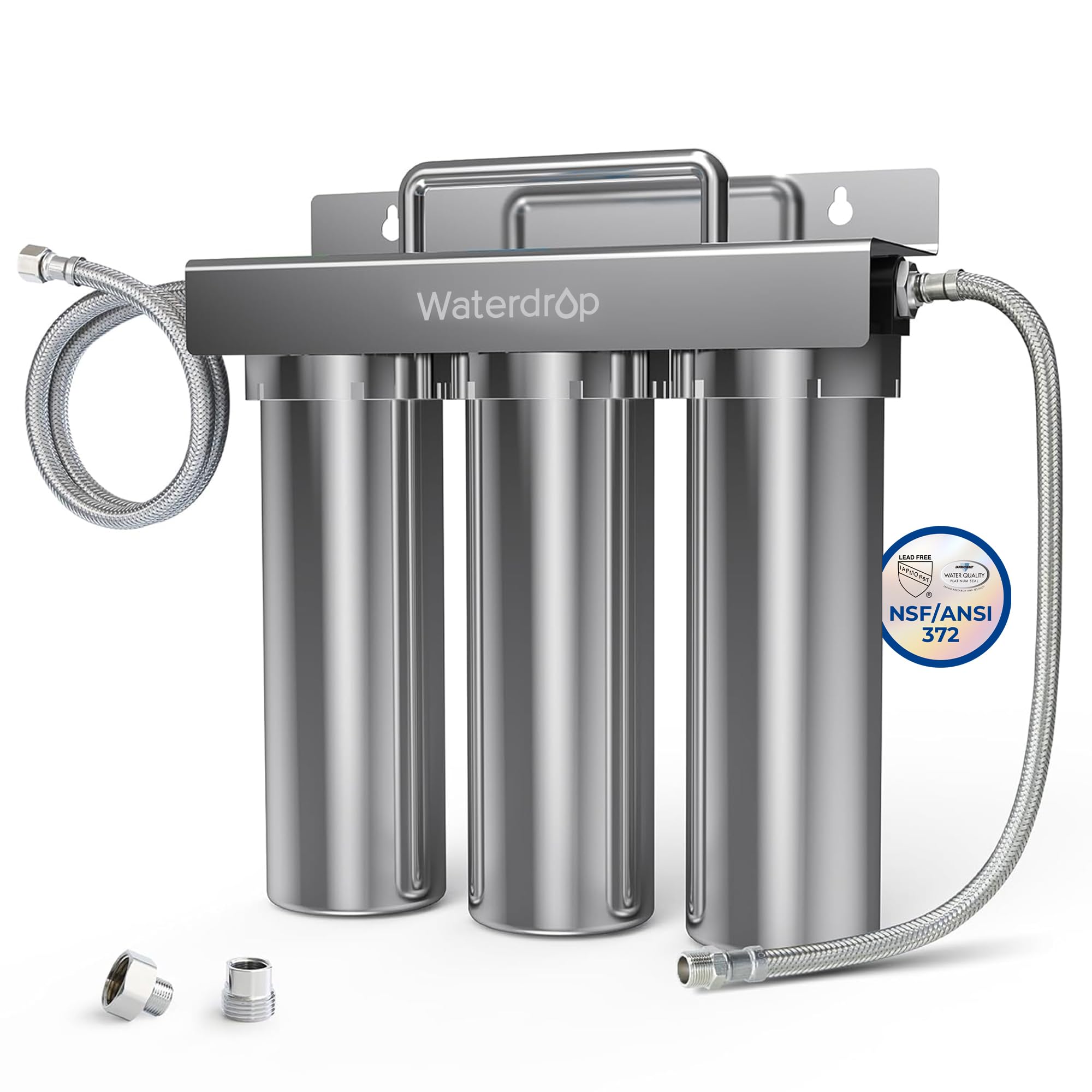Photo 1 of Waterdrop TST-UF 0.01?m Ultra-Filtration Under Sink Water Filter System, Stainless Steel Water Filter for Sink, 5X Service Life Under Sink Water Filtration System, Removes 99% of Contaminants