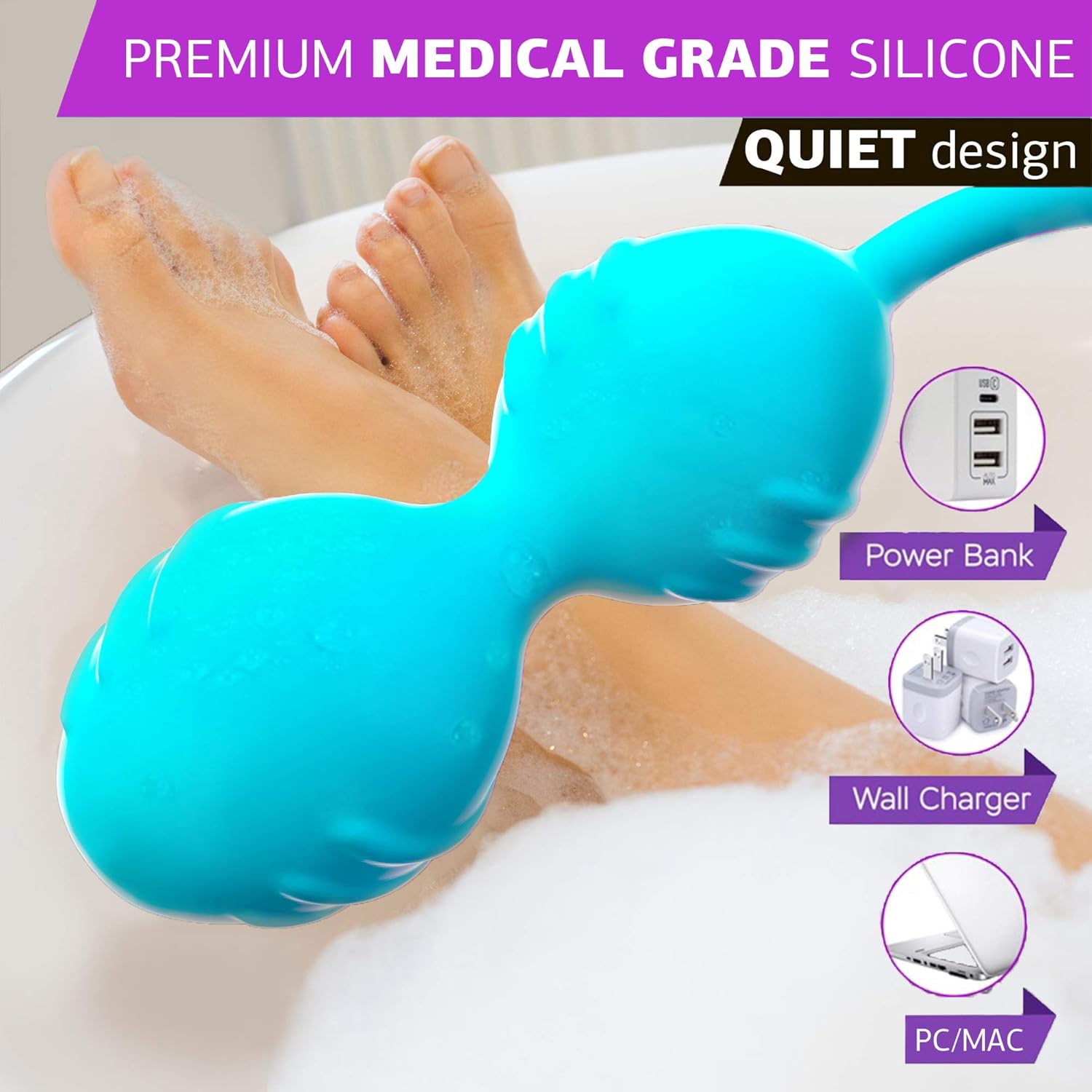 Kegel Balls for Tightening and Pleasure,10 Modes, Kegel Ben wa Balls Exerciser, Doctor Recommended Pelvic Floor strengthening Device–to Regain Bladder Control for Beginners & Advanced: Health & Personal Care