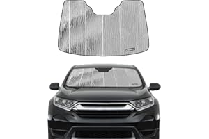 Pigenius Windshield Sun Shade for Honda CR-V 2017-2022,Front Window Sunshade Shield,2-in-1 Reflective Sun Shade,Silver for Summer, Black for Winter
