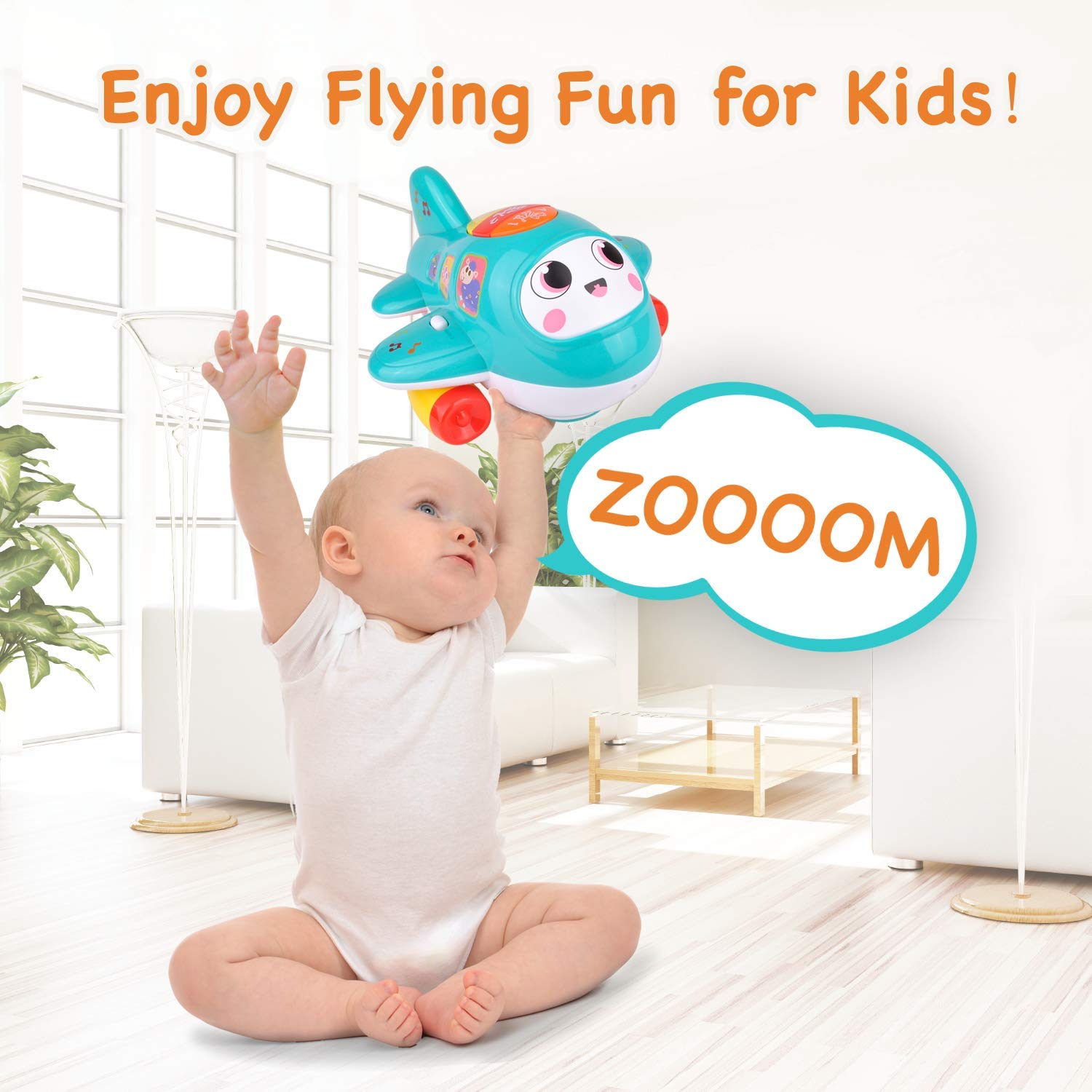 KidPal Baby Toys, My First Plane Baby Toy for Age 1 2