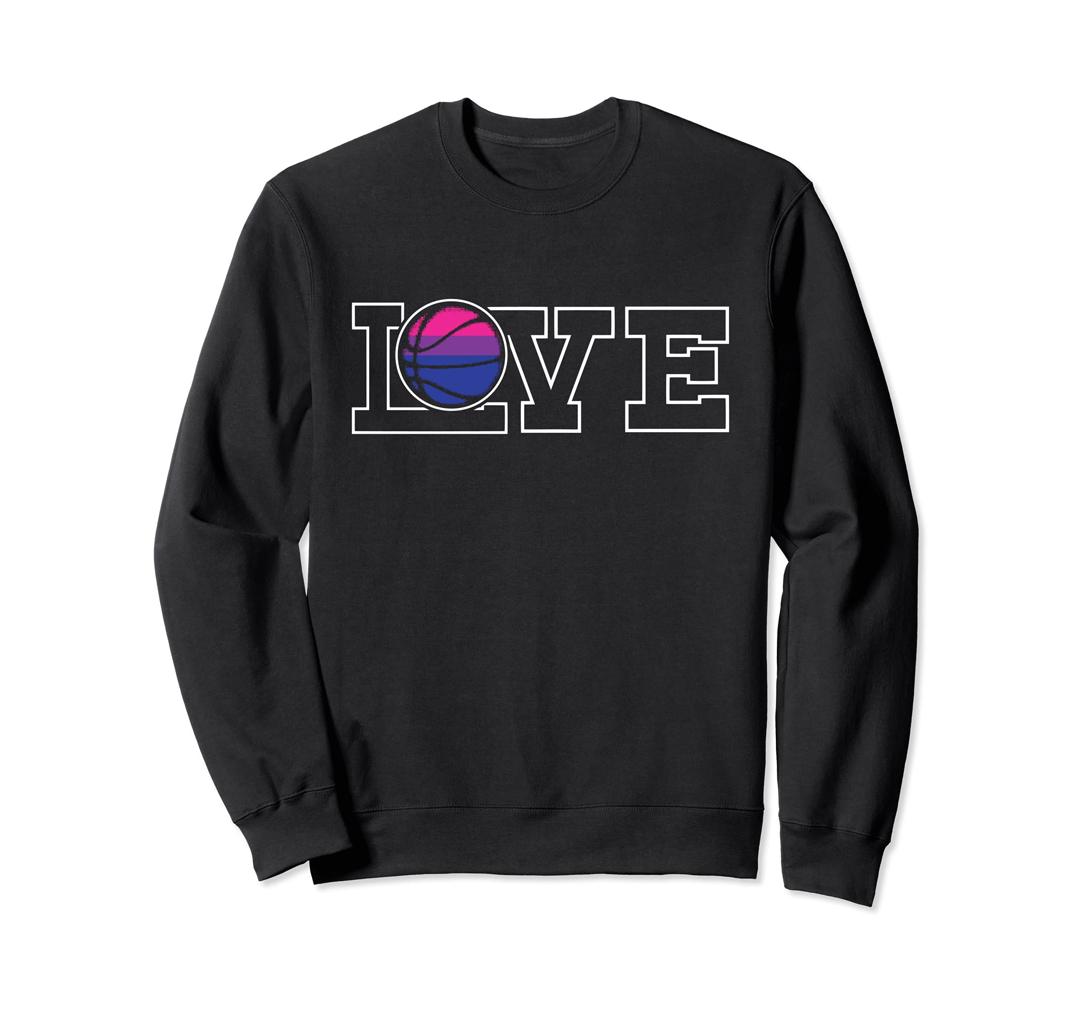 Love Basketball LGBT-Q Bisexual Pride Sport Fan Player Ally Sweatshirt