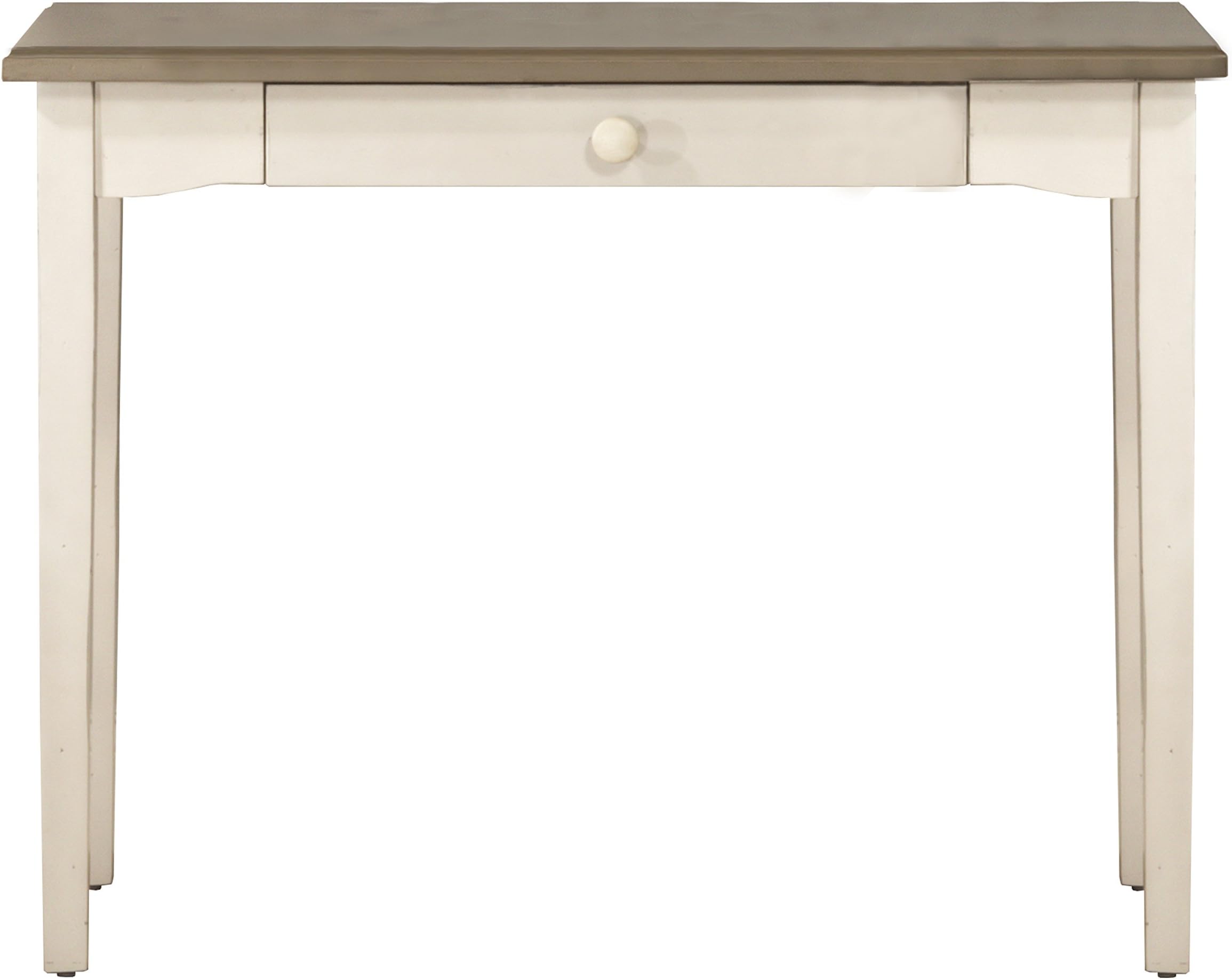 Hillsdale Furniture Clarion, Gray Wood Top/Sea White Base Desk/Table, Distressed