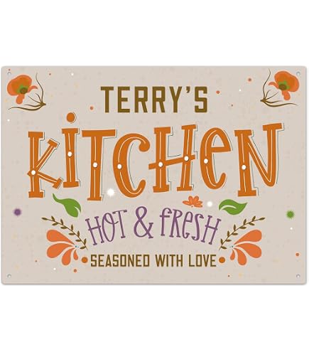Amazon.com: Wall Decor Personalized Kitchen Sign Vintage Kitchen