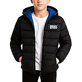 DKNY Boys Puffer Jacket - Midweight Insulated Wind Water Resistant Hooded Puffer Winter Coat - Quilted Winter Jacket for Boys