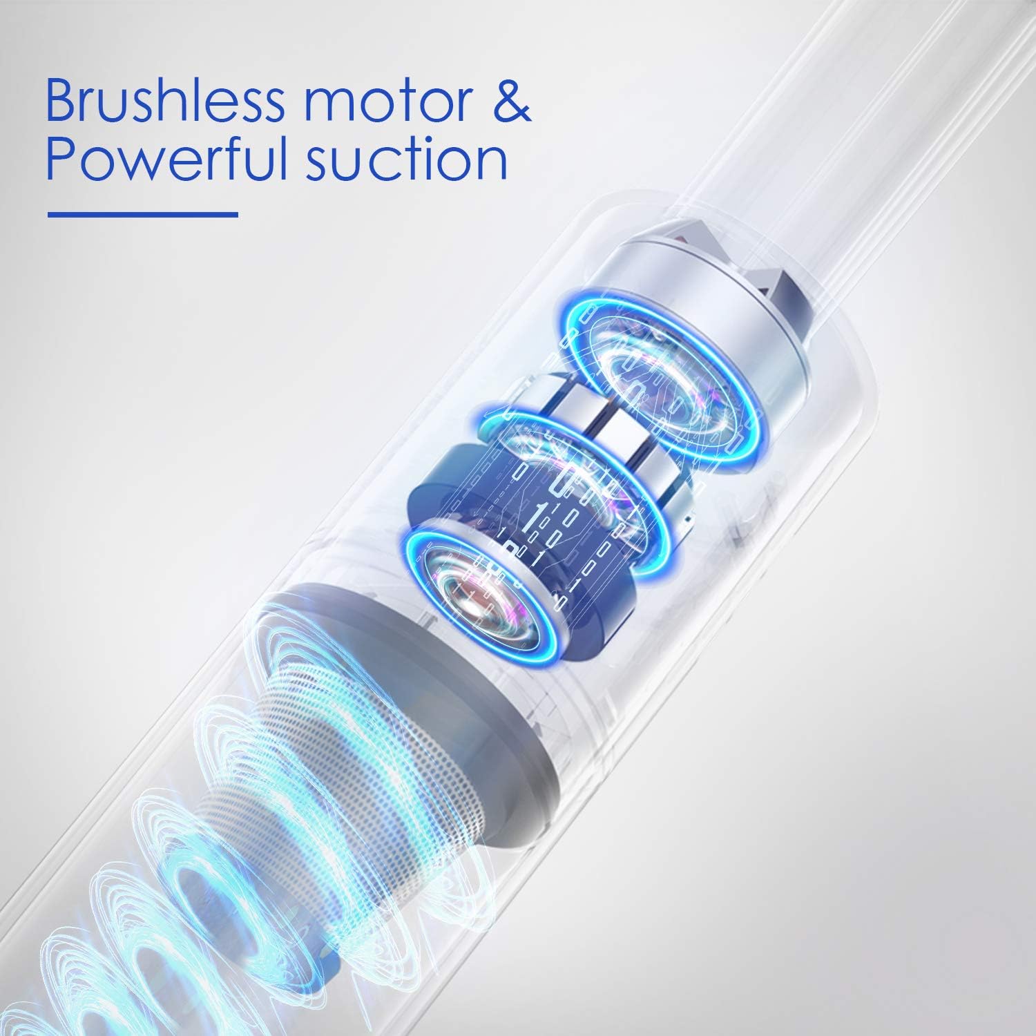 APOSEN Handheld Vacuum Cordless 16KPa Hand Vacuum Cleaner with Cyclone Technology &Brushless Motor 35 Minutes Cordless Vacuum Cleaner for Home&Car Cleaning with Removable Battery -