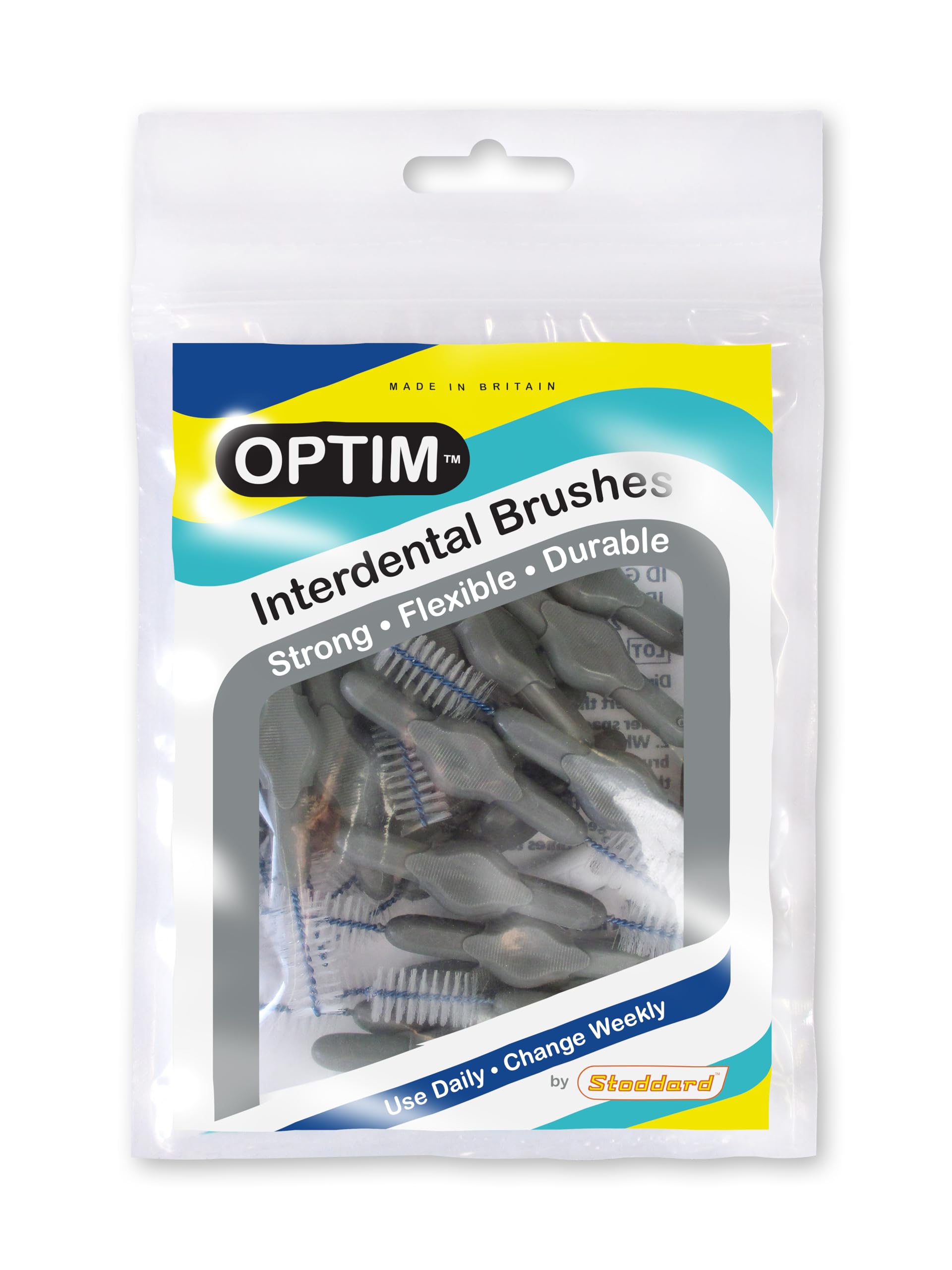 Stoddard OPTIM Interdental Brushes Pack of 25 Grey 1.3 mm Size 7