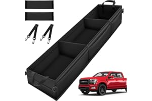 AUTOFIT Under Seat Storage - Truck Underseat Tool Box Organizer with 3 Removable Dividers for 2015-2025 2026 Ford F150 SuperCrew Cab & Crew Cab 2017-2024 F250 F350 F450 F550 Super Duty Under bench Storage