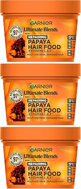 Garnier Hair Food 3in1 Papaya Mask 400ml Pack of 3 Vegan No Silicones view 1